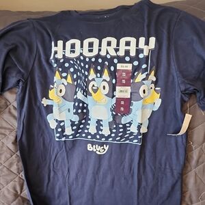 5 For $15 Bluey Kids' Navy Short Sleeve Tee